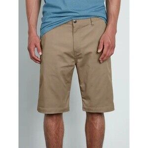 Volcom Vmonty Stretch Shorts Mens 28 Khaki Brown NEW